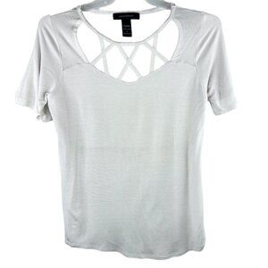 Ashley Stewart White Tee Size: 12